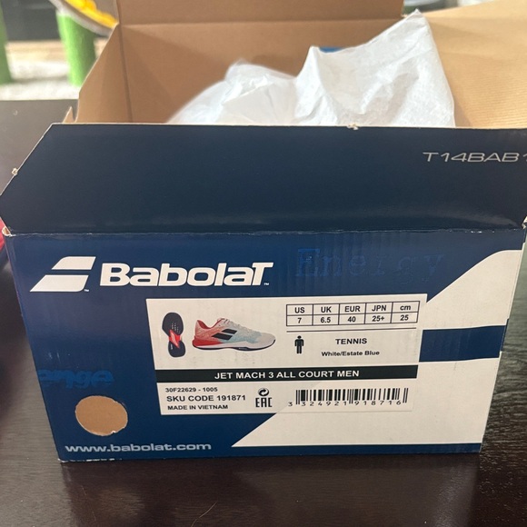 Babolat Jet Mach 3 All Court Men’s Tennis Sneakers - Picture 2 of 4